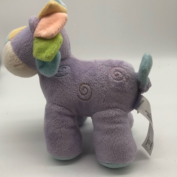 Babies R Us Lovey Security Plush Lion Purple Blue Musical Swirl Yellow Green - Picture 5 of 6